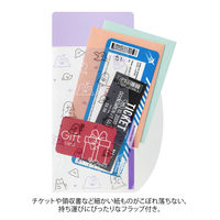 デザインフィル 3ポケットクリアホルダー A5スリム フラップ付き おばけ柄 35563006 1セット(1個×5)