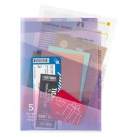 デザインフィル 5ポケットクリアホルダー A4 グラデーション柄 紫 35578006 1セット(1個×5)