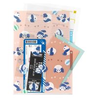 デザインフィル 3ポケットクリアホルダー A4 パンダ柄 35574006 1セット(1個×5)