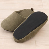 センコー SDS スムージィパイル スリッパ S:約21-22.5cm カーキ BBC231020 1足（直送品）