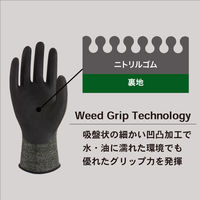 【耐切創手袋】ウィード 耐切創レベルD ニトリル背抜き ZI-787 M 1双