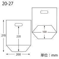 シモジマ 手抜きポリ袋 スタンドパック #30 20-27 006656214 1袋（100枚入）