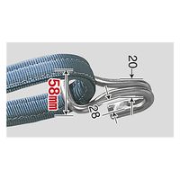 パーマンコーポレーション ベルト荷締機 J・Uフック 巾50mm 固定1m 巻取5m 6476411000 1個（直送品）