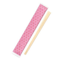 九州紙工 割箸 和柄完封箸麻葉模様 WK-9 1ケース(2000個(100個×20)（直送品）