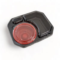 リスパック 冷麺容器 バイオデリカ つけ麺 本体 黒 RRAI647 1ケース(600個(50個×12)（直送品）