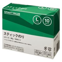ジョインテックス スマートバリュー スティックのりL 40g 10本 B842J-L10 1箱（直送品）