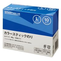 ジョインテックス スマートバリュー カラースティックのりL 40g 10本 B845J-L10 1箱（直送品）