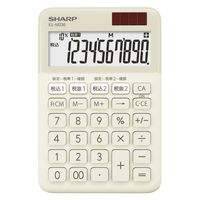 シャープ ミニナイスサイズ電卓 ベージュ ELM336CX 1台（直送品）