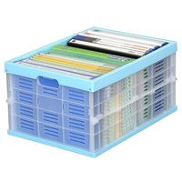 JEJアステージ 折りたたみ式コンテナNM-36 ブルー 1個