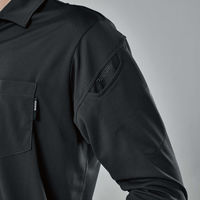 TS DESIGN ドライロングスリーブポロシャツ チャコールグレー S 6075-25-S 1着（直送品）