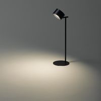 LEDデスクライト 3wayマグネットライト ブラック 丸タイプ スタンド ウォール 充電式 調光 SDL05W01BK 1個