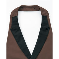 ボンマックス 襟付き胸当てエプロン ブラウン×ブラック F FK7180 1枚