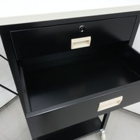 【軒先渡し】ストア・エキスプレス スチール製作業台 オープンタイプ 錠付き 黒【完成品でお届け】 6948-1168 1台 61-146-7-2（直送品）