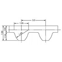 三ツ星ベルト スーパートルクタイミングベルト S3M形(クロロプレンゴム) 60S3M267 1セット(6個)（直送品）