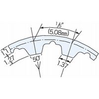 三ツ星ベルト タイミングベルト XL形(ポリウレタン) 120XL050U 1セット(3個)（直送品）