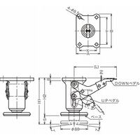 ハンマーキャスター ハンマーロック 909 (樹脂製フロアロック) 909LKー42S150 1個（直送品）