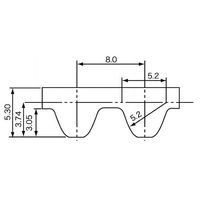 三ツ星ベルト スーパートルクタイミングベルト S8M形(クロロプレンゴム) 400S8M1400 1個（直送品）