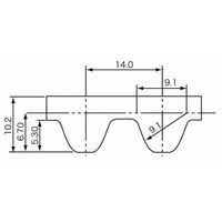 三ツ星ベルト スーパートルクタイミングベルト S14M形(クロロプレンゴム) 600S14M1246 1個（直送品）