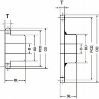 三興製作所 ダブルピッチスプロケット M2080SB121/2 1個（直送品）