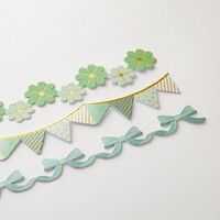 デザインフィル シール ペーパークラフトミュージアム リボン 緑 82660006 1個