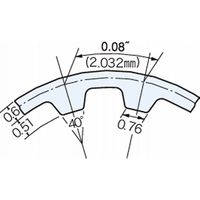 三ツ星ベルト タイミングベルト MXL形(クロロプレンゴム) 80MXL6.4 1セット(6個)（直送品）