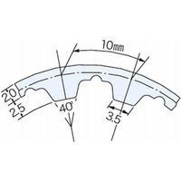 三ツ星ベルト タイミングベルト T10形(ポリウレタン) T10ー25ー90 1個（直送品）