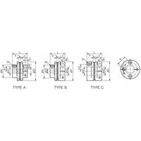 サーボフレックスカップリング SFCーSA2(シングルエレメント・クランプ) SFCー025SA2ー6.35Bー9.525B 1個（直送品）