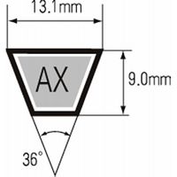 三ツ星ベルト eーPOWER Vベルト ローエッジコグタイプ AX形 AX43 1セット(2個)（直送品）