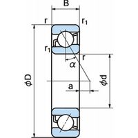 不二越 単列アンギュラ玉軸受 7207 1セット(2個)（直送品）