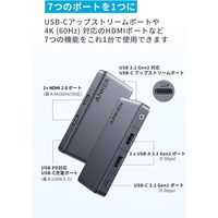 Anker USB Type-Cドッキングステーション 7-in-1 HDMI×2 USBハブ A83720A1 1個 アンカー