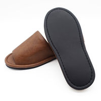 ラッキー産業 抗菌合皮レザー外縫いL ブラウン BACO23903BR 1足