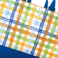 コッカ レッスンバッグ チェック柄（青） CS-1296 1A 1個