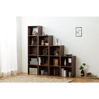 アイリスオーヤマ 棚 本棚 カラーボックス 5段 A4ファイル対応 幅415×奥行290×高さ1680mm ブラウン CX-5F 1台