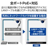スイッチングハブ 16ポート ギガ PoE WEBスマート ループ防止 3年保証 EHB-SG2C16F-PL エレコム 1個（直送品）