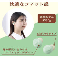ワイヤレスイヤホン Bluetooth 5.3 低遅延 タッチセンサー 超小型 メロン LBT-TWS16CSGN エレコム 1個