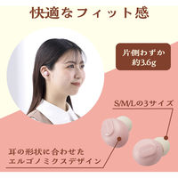 ワイヤレスイヤホン Bluetooth 5.3 低遅延 タッチセンサー 超小型 イチゴ LBT-TWS16CSPN エレコム 1個（直送品）