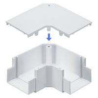 サンワサプライ 配線ダクト(平面L型・ホワイト) CA-KK40L 1個（直送品）