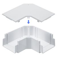 サンワサプライ 配線ダクト(平面L型・ホワイト) CA-KK60L 1個（直送品）