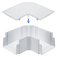 サンワサプライ 配線ダクト(平面L型・ホワイト) CA-KK80L 1個（直送品）