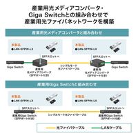 サンワサプライ 産業用SFPコンバータ LAN-SFPIN-LX 1個（直送品）