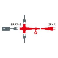 サンワサプライ 電源延長コード(3個口) TAP-EX23-20BK 1本