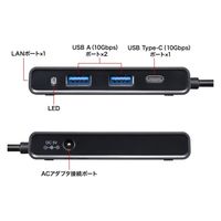 サンワサプライ USBハブ付き 2.5ギガビットLANアダプタ USB-3HLS8BK 1個