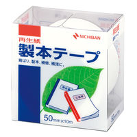 【並行輸入品】ニチバン 製本テープ（再生紙） ロールタイプ 幅50mm×10m 白 BK-505 1セット（1巻×5）