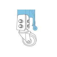 ユーエイ SA型キャスター 自在車アングル式 SA-65RHE 1個 62-9789-62（直送品）