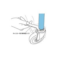 ユーエイ ETーS型キャスター 自在車ねじ込み式(ストッパー付) ET-100URSW3/4 40 1個 62-9781-37（直送品）