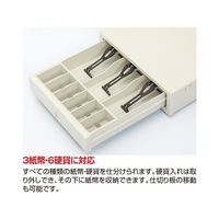 クローバー電子 キャッシュドロア DSCAーPO3B/6C アイボリー 61-326-5-1 1台 61-7323-34（直送品）