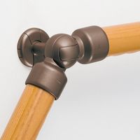 マツ六 システム手すり35 自在ブラケットカバー付 ブラウン EL-620 1個（直送品）