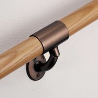 マツ六 システム手すり35 ブラケット横型通し首振り ブラウン EL-601 1セット(2個)（直送品）