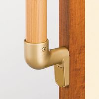 マツ六 システム手すり35 縦枠用スリムブラケットカバー付 ゴールド EL-618G 1セット(2個)（直送品）