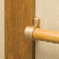 マツ六 システム手すり35 真壁用スリムエンドブラケットカバー付 ゴールド EL-617G 1セット(2個)（直送品）